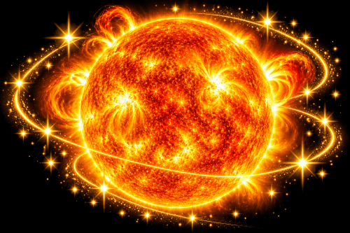 Sonne mit Plasma